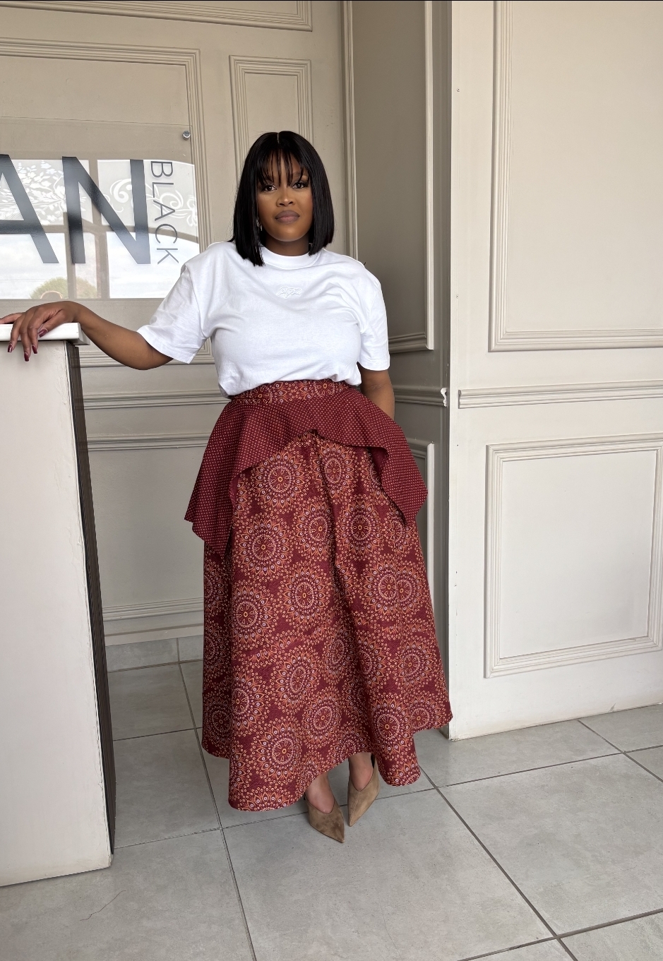 Tshiamo Skirt - Back View by ZanBlack
