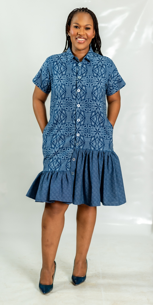 Itumeleng Shirt Dress - Back View by ZanBlack